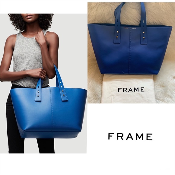 Frame Denim Handbags - New! FRAME Les Second Large Blue Tote Bag